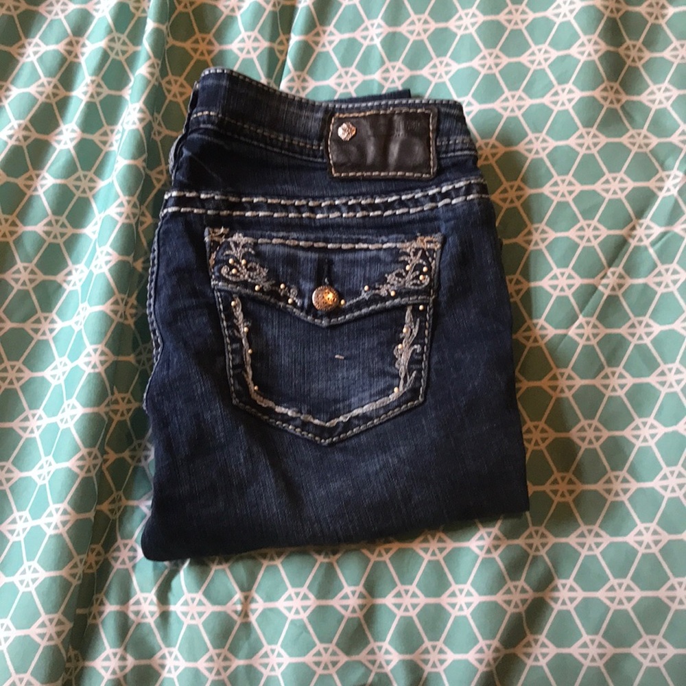 Silver skinny jeans